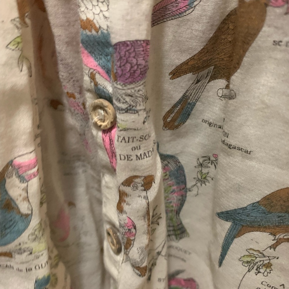 Anthropologie French bird button down top - Picture 5 of 7